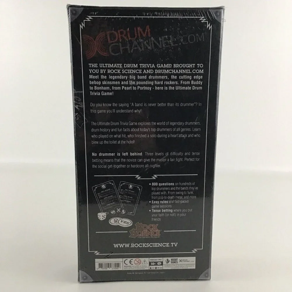 Rock Science Drum Trivia Game Rock Alliance Beat The Competiton New Sealed